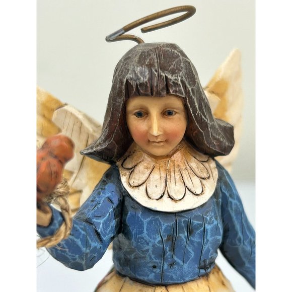 VTG Jim Shore Heartwood Creek Angel with Birdcage Bird Folk Art Resin Figure - Picture 7 of 16